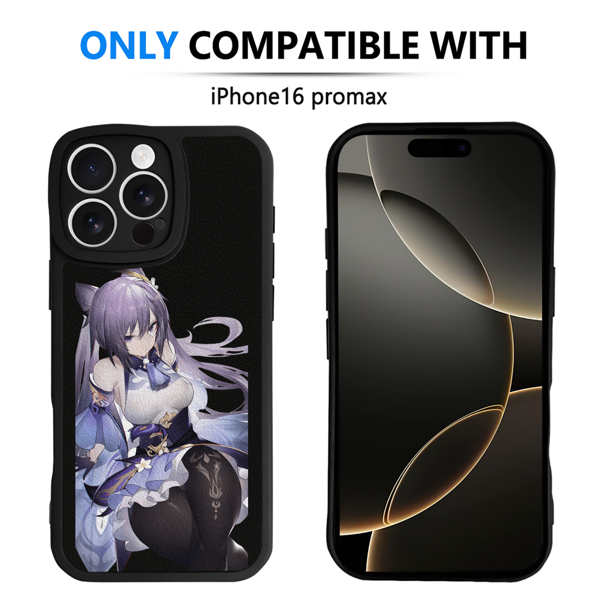 げんし神 刻晴 こくせい genshin Kokusei 【iPhone 16シリーズ対応】シリコンスマホケース（レザー調） 材質：シリコン